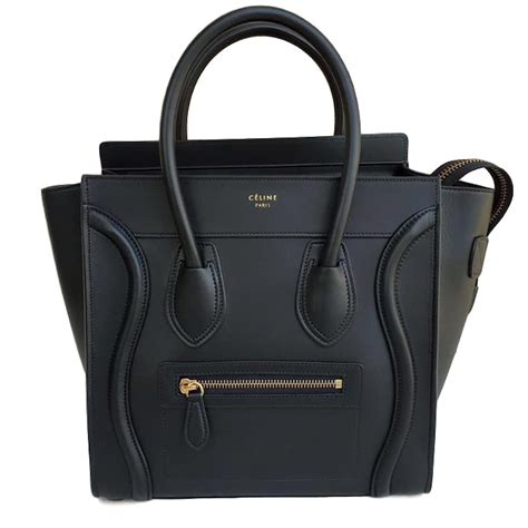 celine micro smooth black|WOMEN'S LUXURY BLACK MINI BAGS .